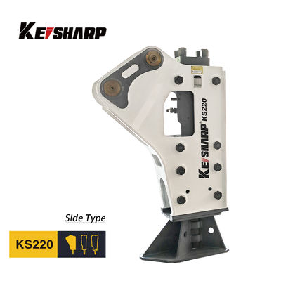 KS220 Typ boczny Hydraulic Breaker 140 mm Średnica suszy 400-550 bpm dla koparki o pojemności 20-27 ton